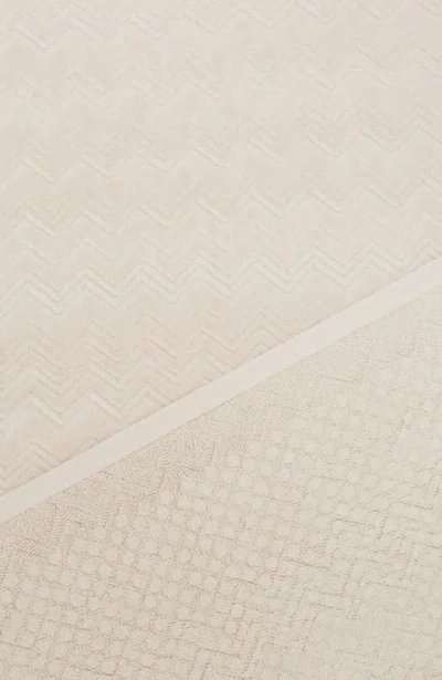 Missoni Home Chalk 60x90 Cm Cotton Zigzag Bath Mat In Neutral