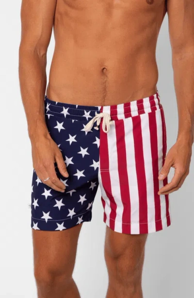 Leisure Lab Stars + Stripes Swim Trunk