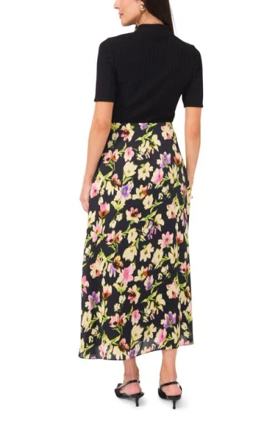 Vince Camuto Floral Charmeuse Slip Skirt