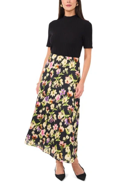 Vince Camuto Floral Charmeuse Slip Skirt