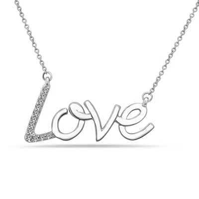 Diana M Jewels 0.12cttw Love Pendant Set In 14k Gold