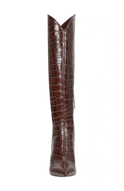 Marc Fisher Ltd Quinnie Croc Embossed Over The Knee Boot