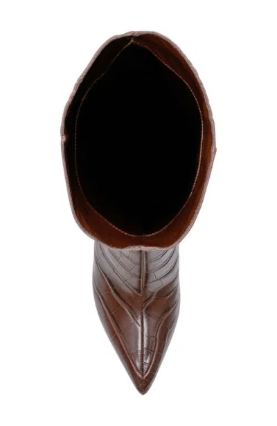 Marc Fisher Ltd Quinnie Croc Embossed Over The Knee Boot