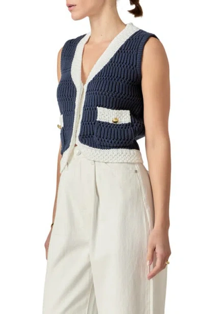 English Factory Contrast Sweater Vest