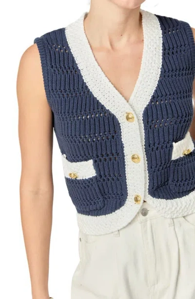 English Factory Contrast Sweater Vest