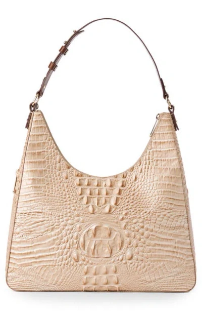 Brahmin Tabitha Croc Embossed Leather Shoulder Bag