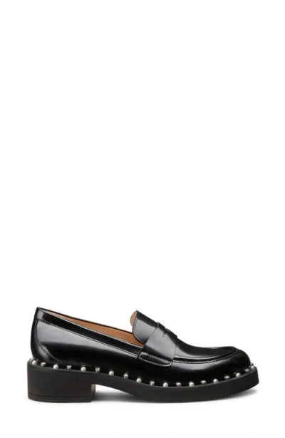 Stuart Weitzman Woman Loafers Black Size 7.5 Leather