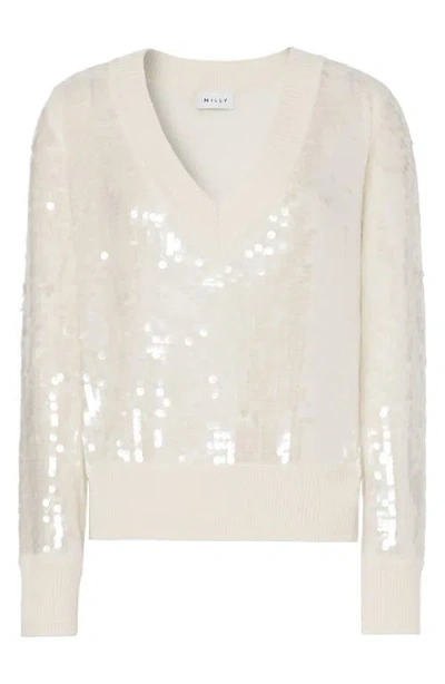 Milly Ilaria Sequin Sweater