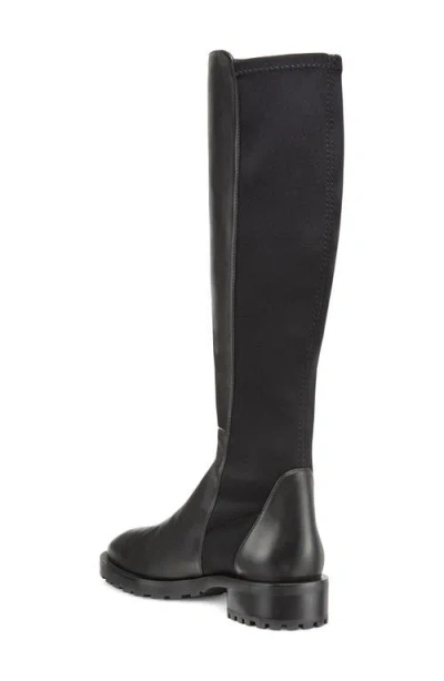 Stuart Weitzman 5050 Leather Lug-sole Knee Boots
