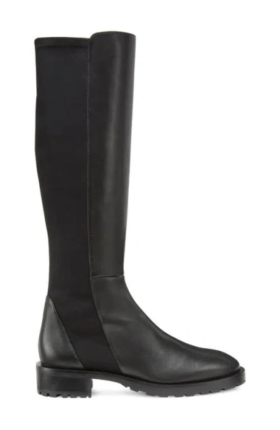 Stuart Weitzman 5050 Leather Lug-sole Knee Boots