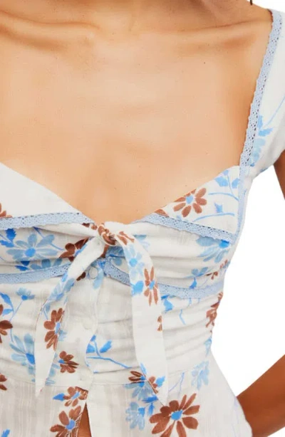 Free People Call Me Baby Cap Sleeve Button-up Shirt