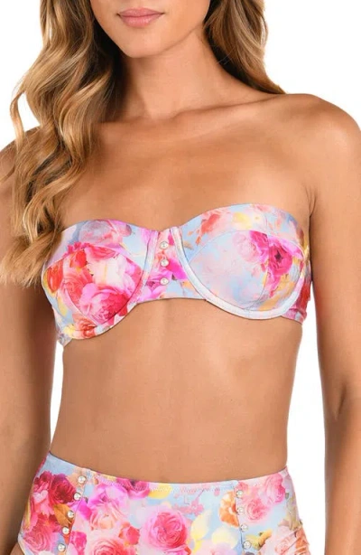 L Agence Alexandria Soft Cloud Floral Bikini Top