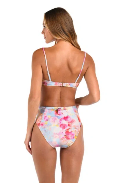 L Agence Alexandria Soft Cloud Floral Bikini Top
