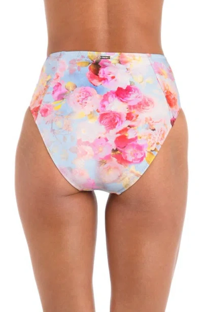 L Agence Vanessa Soft Cloud Floral High-waist Bikini Bottoms