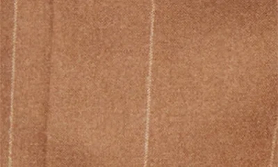 Eleventy Pinstripe Wool Straight Leg Pants In Brown