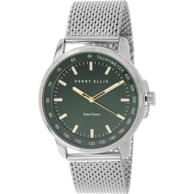 Perry Ellis Solar Powered Mesh Bracelet Watch, 41mm