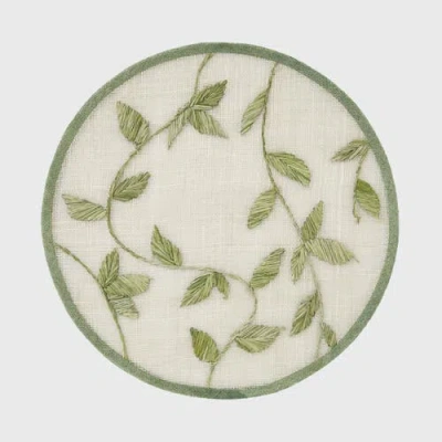 Joanna Buchanan Straw Placemat, Set Of Four In Green