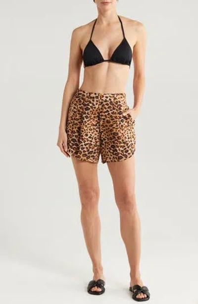 Vitamin A The Getaway Linen Pull-on Shorts