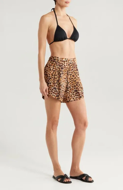 Vitamin A The Getaway Linen Pull-on Shorts