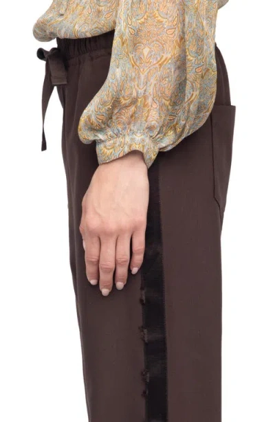 Zadig & Voltaire Poma Tailleur Drawstring Pants In Brown