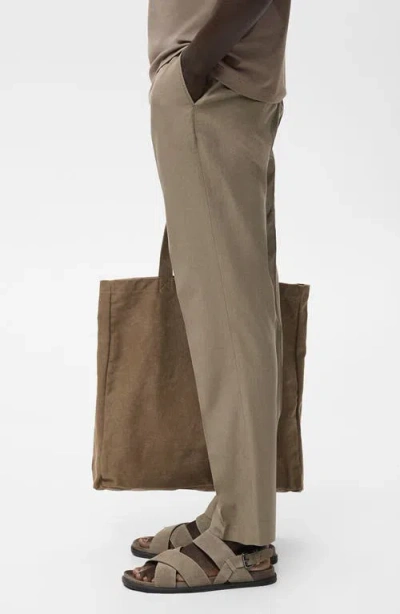 Mango Men's Slim-fit Cotton Pants In Gray