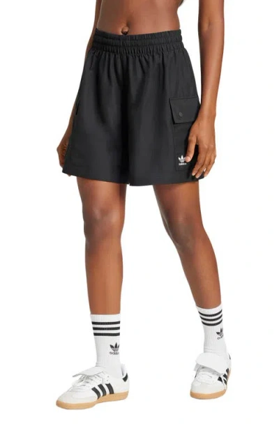 Adidas Originals Essentials Cargo Shorts In Black