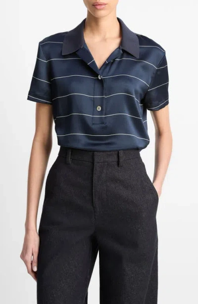 Vince Stripe Relaxed Fit Polo