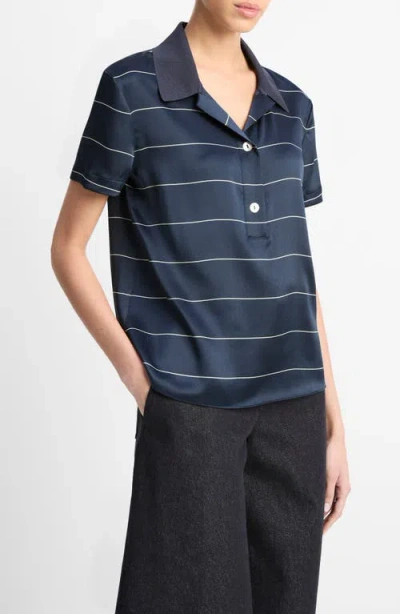 Vince Stripe Relaxed Fit Polo
