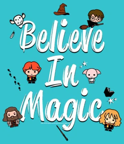 Harry Potter Girl's  Believe In Magic  Graphic T-shirt In Green