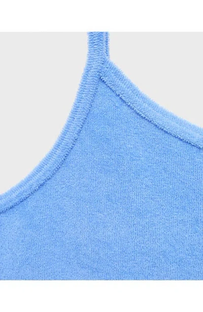 Mango Cotton Terry Tank In Blue