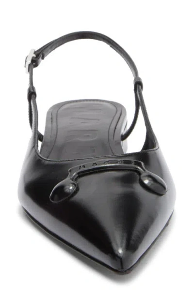 Marni Trunkaroo Pointed Toe Slingback Flat