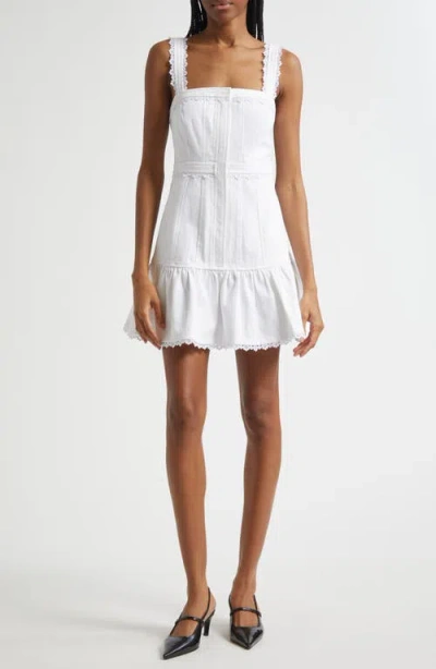 Cinq À Sept Vineyard Lace Sleeveless Minidress In White