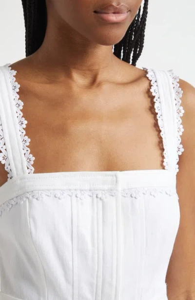 Cinq À Sept Vineyard Lace Sleeveless Minidress In White