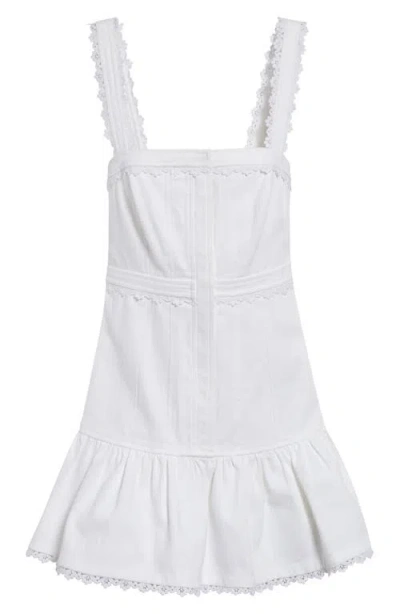 Cinq À Sept Vineyard Lace Sleeveless Minidress In White