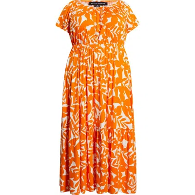Universal Standard Liquid Jersey Maxi Dress In Orange