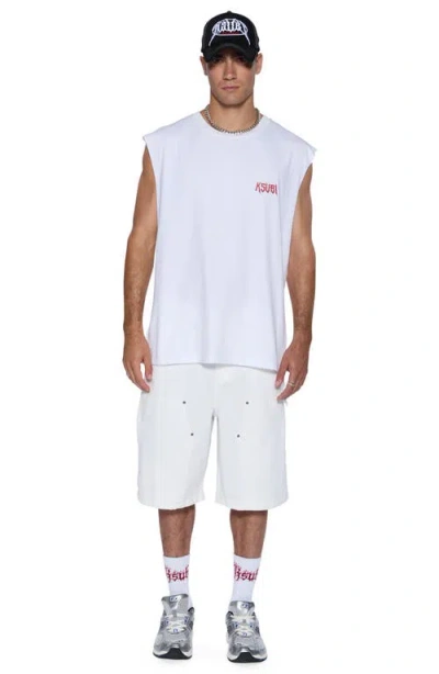 Ksubi Kingdom Biggie Cutoff Muscle Tee In White