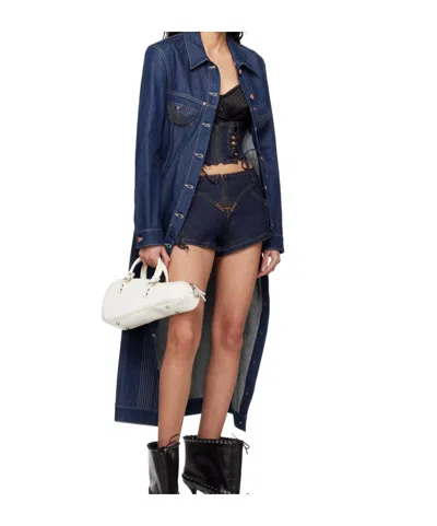 Jean Paul Gaultier Indigo 'the Lace-up Denim Cincher' Corset