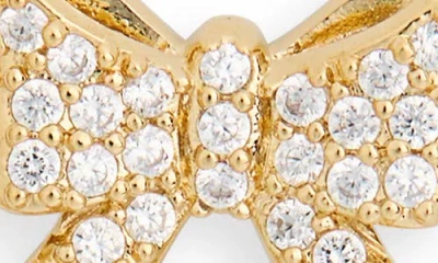 Nadri Set Of 3 Cubic Zirconia Bow Stud & Huggie Hoop Earrings