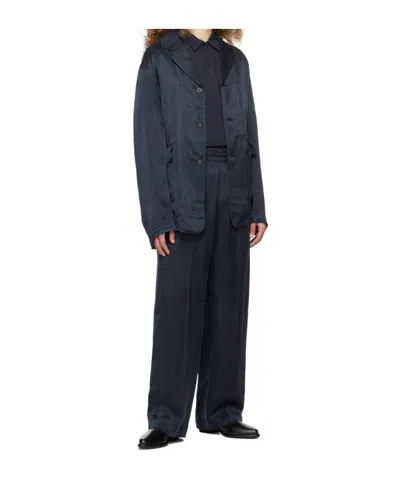 Hope Navy Wind Elastic Trousers In Blue