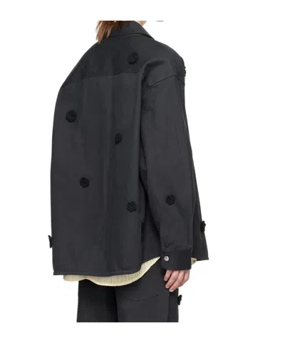 Song For The Mute Black Daisy Jacket In Gray