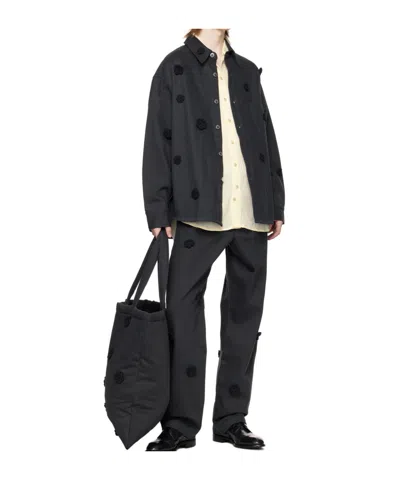 Song For The Mute Black Daisy Jacket In Gray
