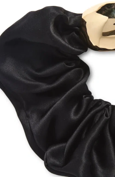 Lelet Ny Inara Pendant Oversized Scrunchie In Black