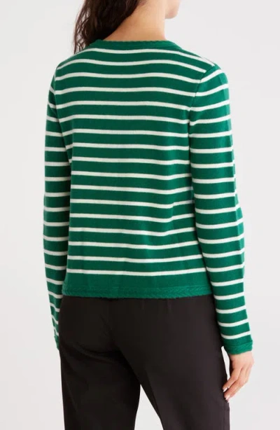 Elie Tahari The Makena Stripe Wool & Cashmere Cardigan