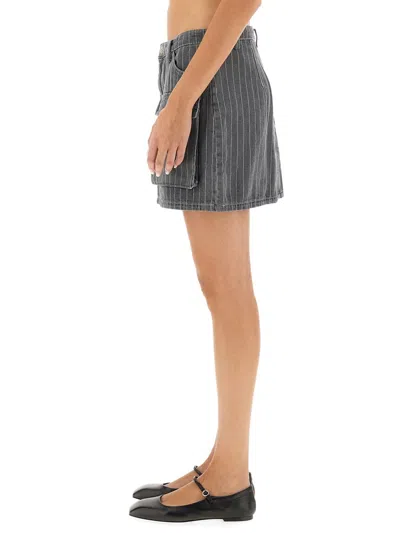 Baum Und Pferdgarten Sali Pinstripe Skirt In Blue