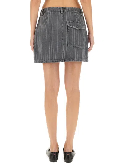 Baum Und Pferdgarten Sali Pinstripe Skirt In Blue