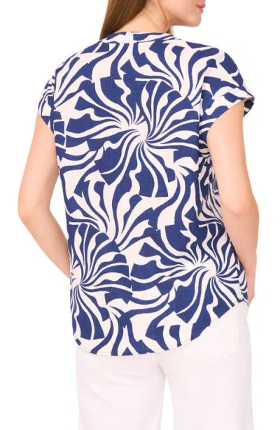 Vince Camuto Split Neck Cap Sleeve Top