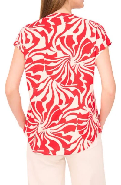 Vince Camuto Split Neck Cap Sleeve Top