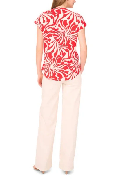 Vince Camuto Split Neck Cap Sleeve Top