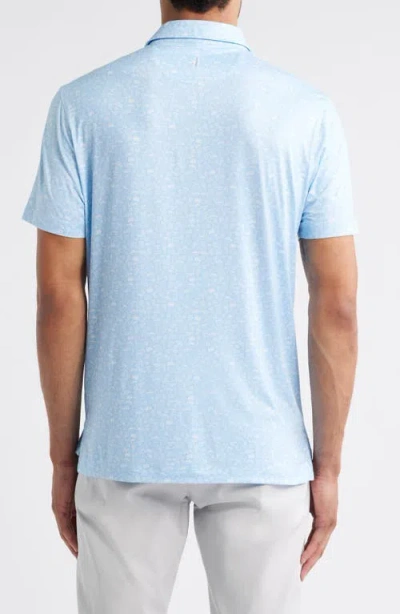 Johnnie-o Wine Mixer Libation Print Featherweight Performance Polo In Blue