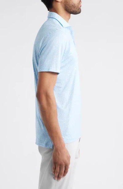 Johnnie-o Wine Mixer Libation Print Featherweight Performance Polo In Blue